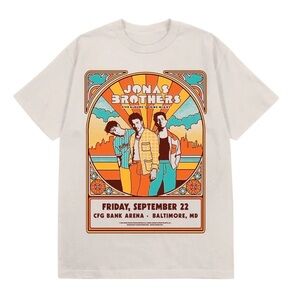 Graphic Cream T-Shirt Jonas Brothers